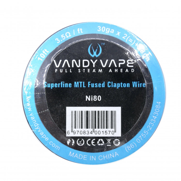 Vandy Vape - Fil résistif Superfine MTL Fused Clapton
