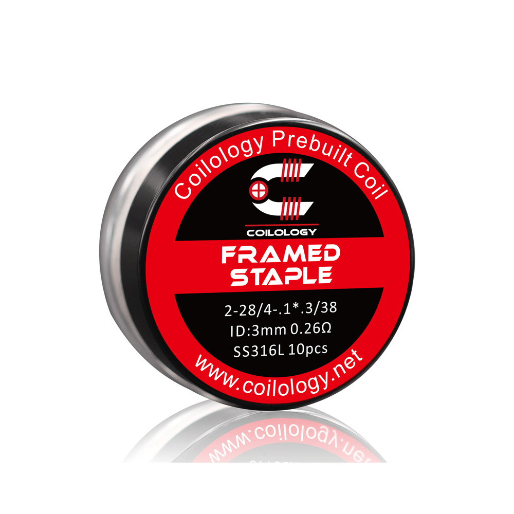 Coilology - Résistances SS316L Framed Staple préfaites