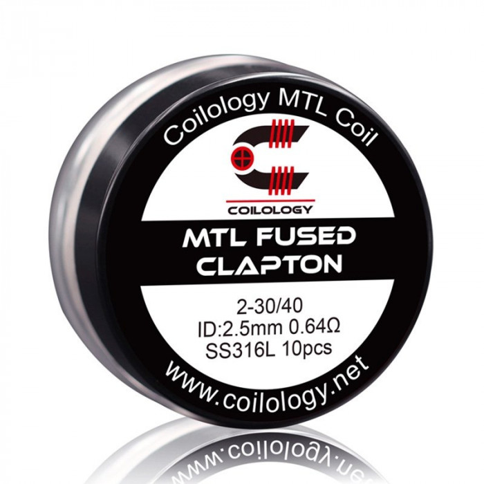 Coilology - Résistances SS316L MTL Fused Clapton préfaites