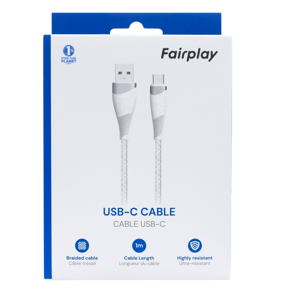 Fairplay - Câble Torilis USB-A vers USB-C Fairplay - Câble Torilis USB-A vers USB-C