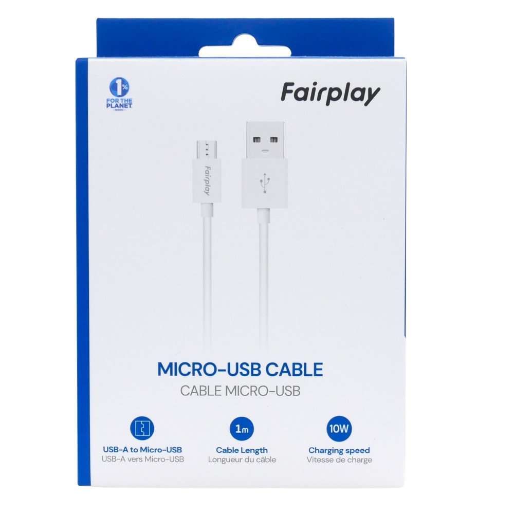 Fairplay - Câble Senecio USB-A vers Micro-USB Fairplay - Câble Senecio USB-A vers Micro-USB