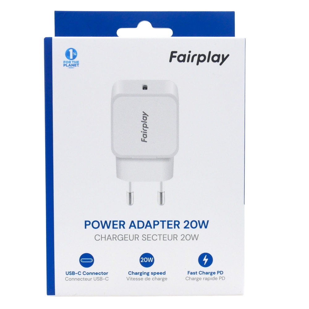 Fairplay - Chargeur 20W USB-C Fairplay - Chargeur 20W USB-C