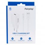 Fairplay - Pack Senecio chargeur 12W USB-A et câble USB-C